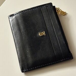 Authentic Burberry Monogram Motif Leather Zip Card Case